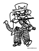 Cat with Fiddle Puss N Boots