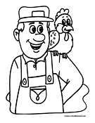 Chicken Coloring Page 2