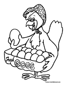 Chicken Coloring Page 3