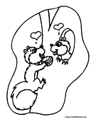 Chipmunk Coloring Page 2