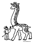 Circus Giraffe Coloring Page 4