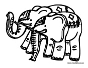 Two Circus Elephants