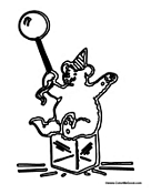 Circus Bear with Balloon