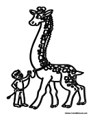 Circus Giraffe and Boy