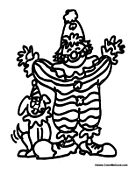 Clown with Circus Dog