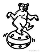 Circus Bear on Ball