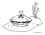 Clam Coloring Page 1