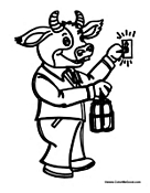 Cow Turning on the Lights