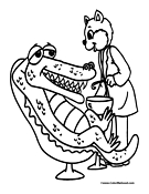 Crocodile Coloring Page 4