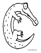Crocodile Coloring Page 7
