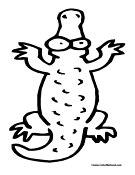 Crocodile Coloring Page 9