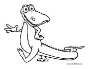 Crocodile Coloring Page 10