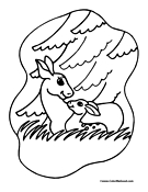 Deer Coloring Page 2