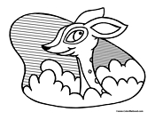 Deer Coloring Page 4