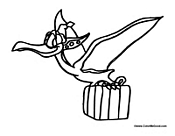 Flying Dinosaur with Gift