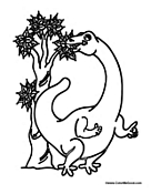 Apatosaurus Eating Leaves