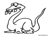Dinosaur Eating Leaves