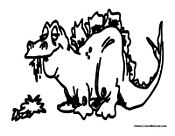 Stegosaurus Eating