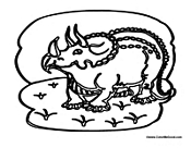 Triceratops on Grass