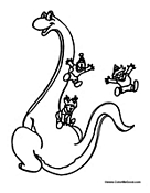 Kids Sliding on Apatosaurus