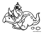 Girl on Triceratops