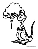Dinosaur in the Storm