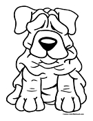 Dog Coloring Page 4