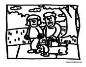 Family Walking Their Dog