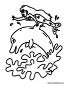 Mermaid Riding Dolphin