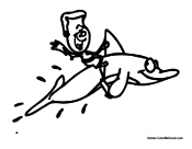 Boy Riding Dolphin