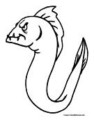 Eel Coloring Page 1