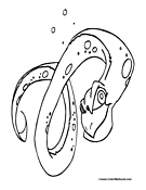 Eel Coloring Page 2