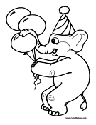 Elephant Coloring Page 3
