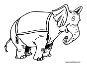 Elephant Coloring Page 5