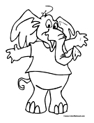 Elephant Coloring Page 6