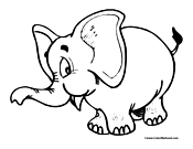 Elephant Coloring Page 7
