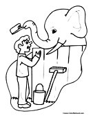 Elephant Coloring Page 14