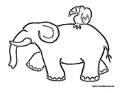 Elephant and Bird