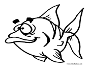 Cartoon Fish Coloring Page 8