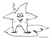 Starfish Coloring Page