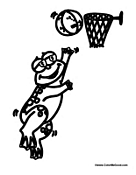 Frog Playing Basketball