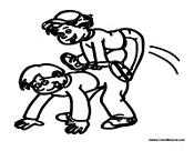 Kids Playing Leap Frog 2