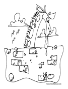 Giraffe Coloring Page 2