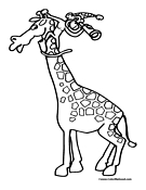 Giraffe Coloring Page 3