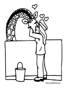 Giraffe Coloring Page 4