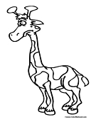 Giraffe Coloring Page 7