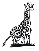 Giraffe Coloring Page 8