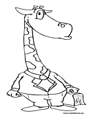 Giraffe Coloring Page 9