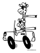 Giraffe Coloring Page 10