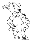 Goat Coloring Page 1